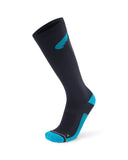 Compression Race Socks Charcoal Bright Blue