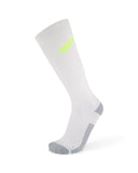 Compression Race Socks White Fluro Yellow