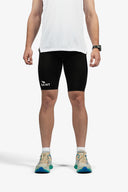 Men's Race Compression Shorts for Hyrox, Marathon & Triathlon | Drawcord, Gel Pockets, 225gsm