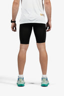 Men's Race Compression Shorts for Hyrox, Marathon & Triathlon | Drawcord, Gel Pockets, 225gsm