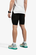 Men's Race Compression Shorts for Hyrox, Marathon & Triathlon | Drawcord, Gel Pockets, 225gsm