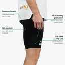 SA1NT LAYERS Men's P1 Race Compression Shorts, features and graduated compression explained