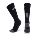 SA1NT LAYERS Compression Race Socks Black Silver, outer side and rear view