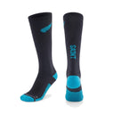 SA1NT LAYERS Compression Race Socks Charcoal Bright Blue, outer side and rear view