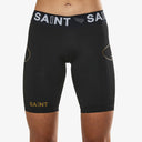 SA1NT LAYERS Women's P1 Elite Compression Shorts, front view on a white background, 15-20 mmHg graduated compression