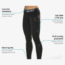 SA1NT LAYERS Women's P1 Elite Compression Tights, features and graduated compression explained